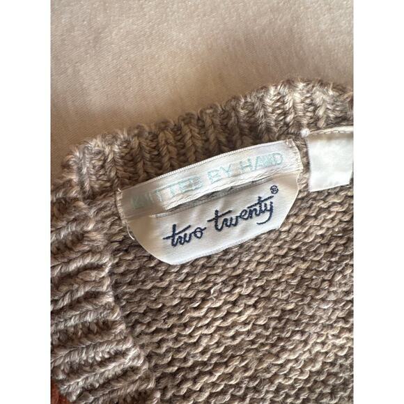 Knitted by Hand Two Twenty Vest Colorful Patchwork Blocks - Fits Size M - Picture 7 of 9